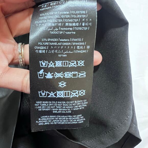 GUESS Reid Faux Leather Jet Black Bodycon Women's Mini Dress Size 10 New $158 - Picture 10 of 10